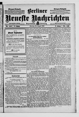Berliner Neueste Nachrichten vom 26.08.1906