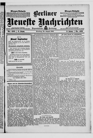 Berliner Neueste Nachrichten vom 28.08.1906
