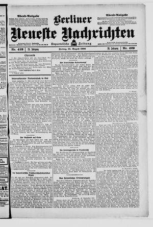 Berliner Neueste Nachrichten vom 31.08.1906