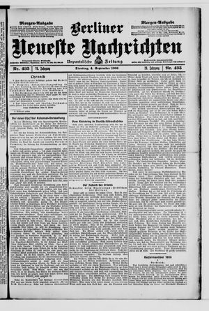 Berliner Neueste Nachrichten on Sep 4, 1906