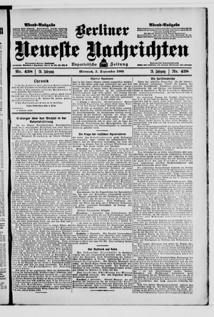 Berliner Neueste Nachrichten on Sep 5, 1906