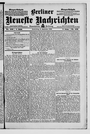 Berliner Neueste Nachrichten vom 06.09.1906