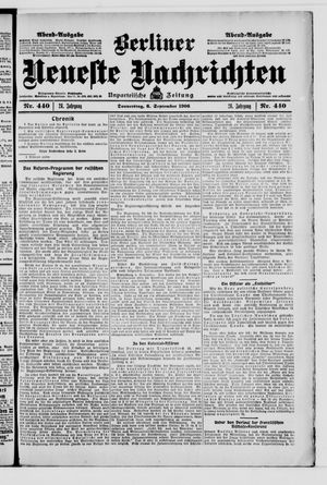 Berliner Neueste Nachrichten on Sep 6, 1906