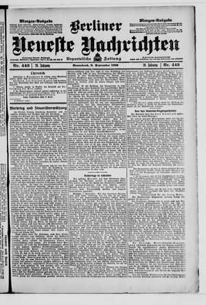 Berliner Neueste Nachrichten vom 08.09.1906