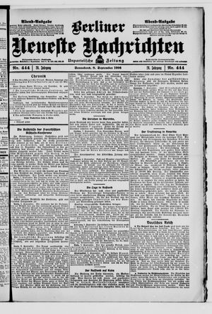 Berliner Neueste Nachrichten on Sep 8, 1906