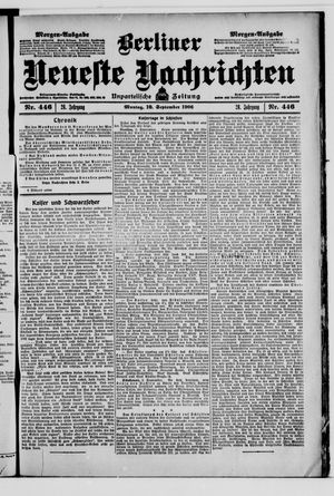 Berliner Neueste Nachrichten vom 10.09.1906