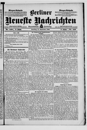 Berliner Neueste Nachrichten vom 11.09.1906