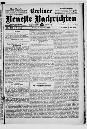 Berliner Neueste Nachrichten vom 11.09.1906
