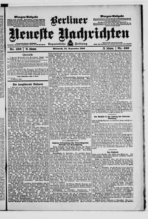 Berliner Neueste Nachrichten on Sep 12, 1906