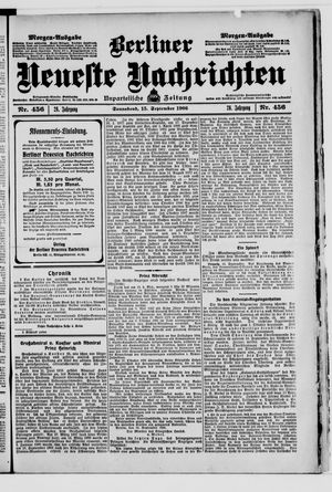 Berliner Neueste Nachrichten vom 15.09.1906