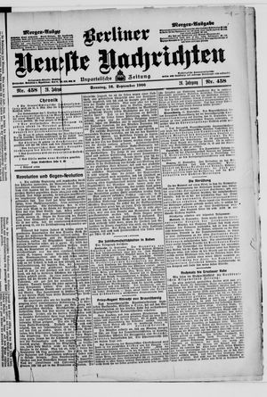 Berliner Neueste Nachrichten vom 16.09.1906