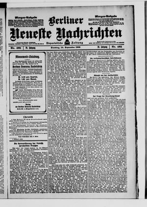 Berliner Neueste Nachrichten on Sep 18, 1906