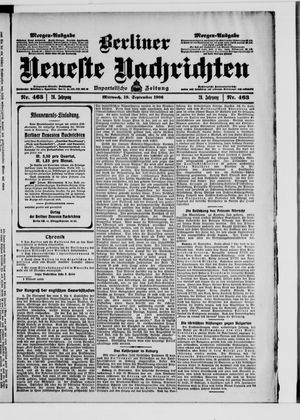 Berliner Neueste Nachrichten vom 19.09.1906
