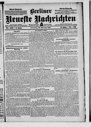 Berliner Neueste Nachrichten vom 20.09.1906