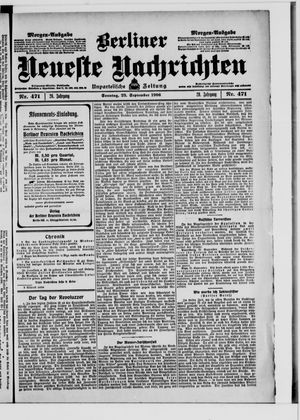 Berliner Neueste Nachrichten vom 23.09.1906