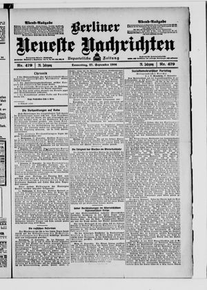 Berliner Neueste Nachrichten vom 27.09.1906