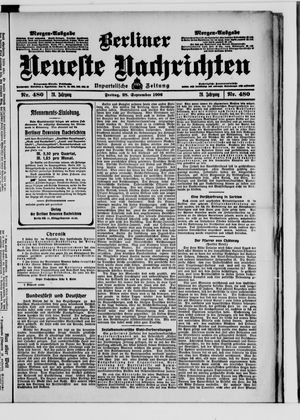 Berliner Neueste Nachrichten vom 28.09.1906