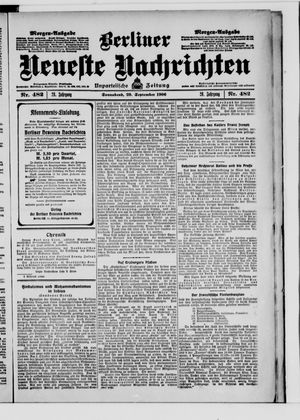 Berliner Neueste Nachrichten vom 29.09.1906