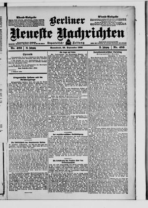 Berliner Neueste Nachrichten vom 29.09.1906