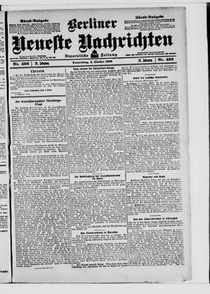 Berliner Neueste Nachrichten vom 04.10.1906
