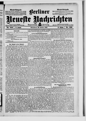 Berliner Neueste Nachrichten vom 20.10.1906