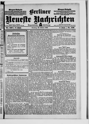 Berliner Neueste Nachrichten vom 23.10.1906