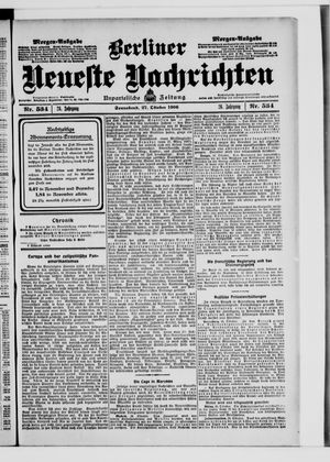 Berliner Neueste Nachrichten vom 27.10.1906