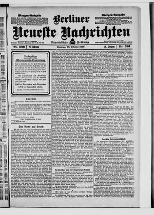Berliner Neueste Nachrichten vom 28.10.1906