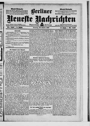 Berliner Neueste Nachrichten vom 30.10.1906
