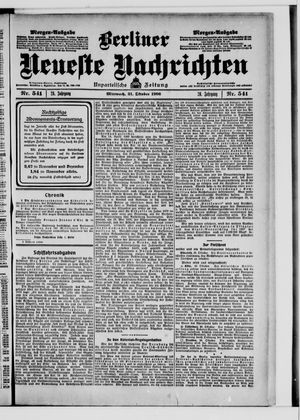 Berliner Neueste Nachrichten vom 31.10.1906