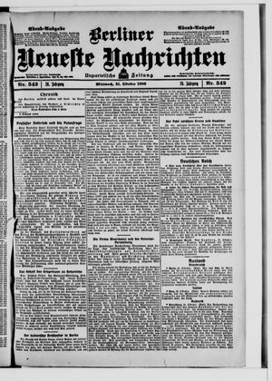 Berliner Neueste Nachrichten vom 31.10.1906