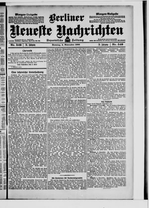 Berliner Neueste Nachrichten vom 04.11.1906