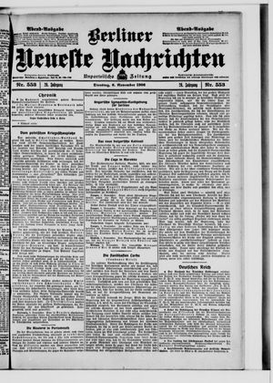 Berliner Neueste Nachrichten on Nov 6, 1906