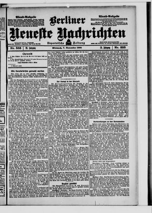 Berliner Neueste Nachrichten vom 07.11.1906