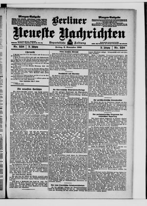 Berliner Neueste Nachrichten vom 09.11.1906