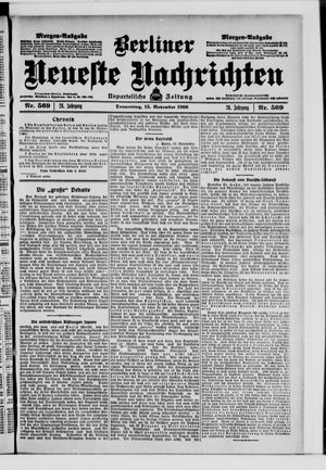 Berliner Neueste Nachrichten vom 15.11.1906