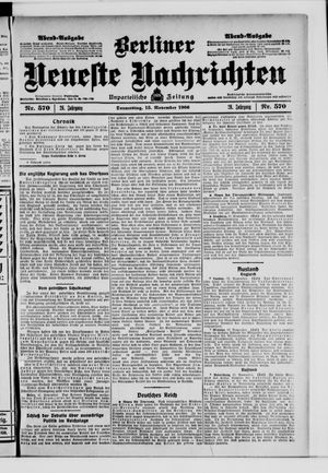 Berliner Neueste Nachrichten vom 15.11.1906