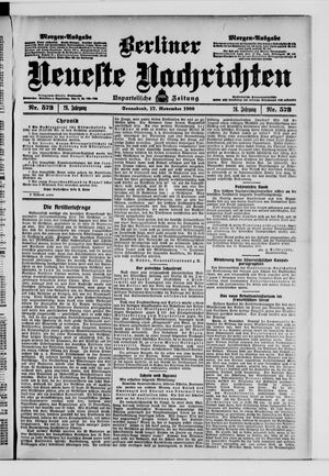 Berliner Neueste Nachrichten vom 17.11.1906