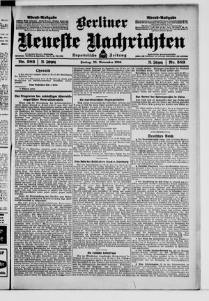 Berliner Neueste Nachrichten vom 23.11.1906