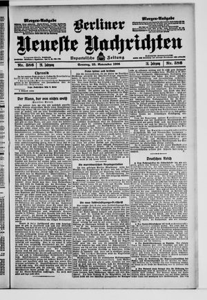 Berliner Neueste Nachrichten vom 25.11.1906