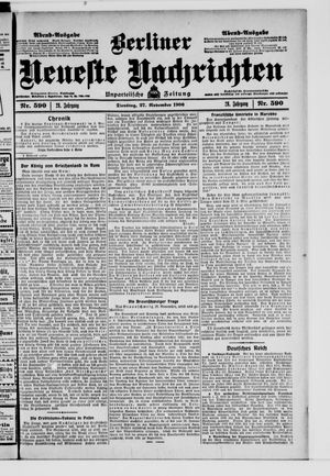 Berliner Neueste Nachrichten vom 27.11.1906