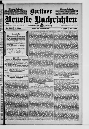 Berliner Neueste Nachrichten vom 30.11.1906