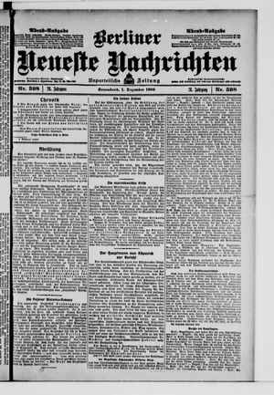 Berliner Neueste Nachrichten vom 01.12.1906