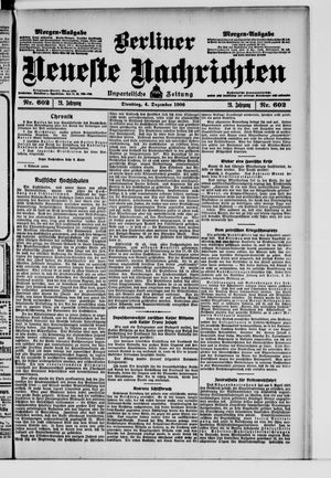 Berliner Neueste Nachrichten vom 04.12.1906