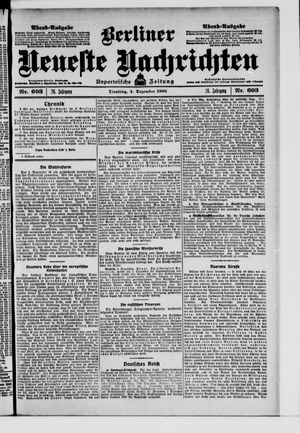 Berliner Neueste Nachrichten vom 04.12.1906