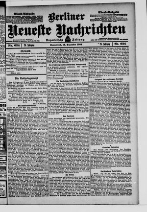 Berliner Neueste Nachrichten on Dec 15, 1906