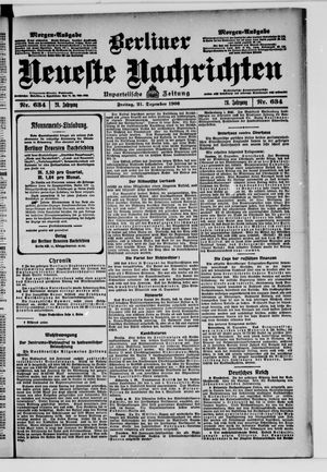 Berliner Neueste Nachrichten vom 21.12.1906