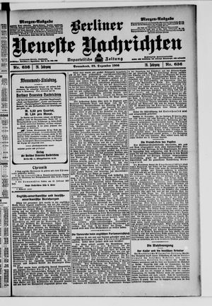 Berliner Neueste Nachrichten vom 22.12.1906