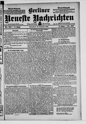Berliner Neueste Nachrichten vom 22.12.1906
