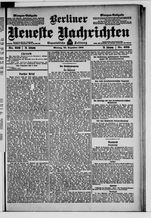 Berliner Neueste Nachrichten vom 24.12.1906